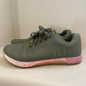 NOBULL Outwork Training Shoes Womens Size 8 Army Pink Gradient Green Sneakers